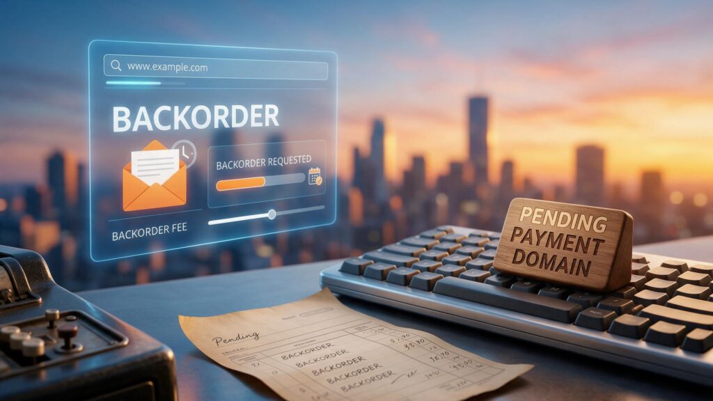 domain backorder process